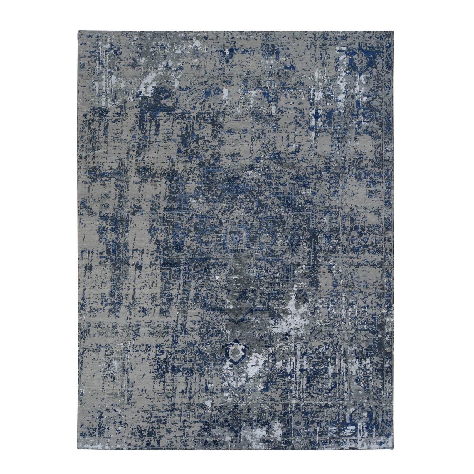 Modern & Contemporary Silk Hand-Knotted Area Rug 9'0